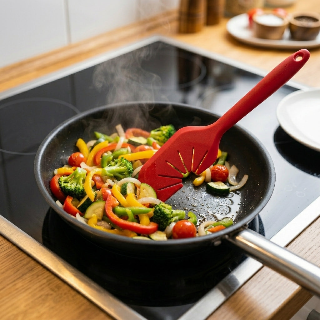 3-Piece Multicolor Silicone Spatula Set | Premium Kitchen Cooking Utensils
