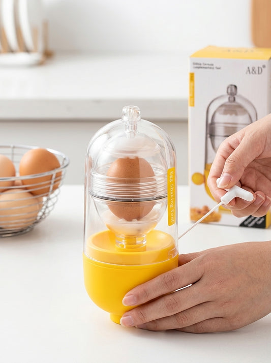 Manual Golden Egg Maker & Scrambler - Hand-Powered Hard Boiled Egg Shaker Kitchen Tool