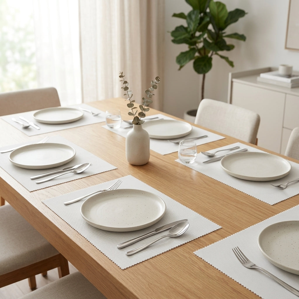 ( Pack of 6 ) Elegance Home Premium Woven Placemat Set – Heat Resistant Dining Table Mats