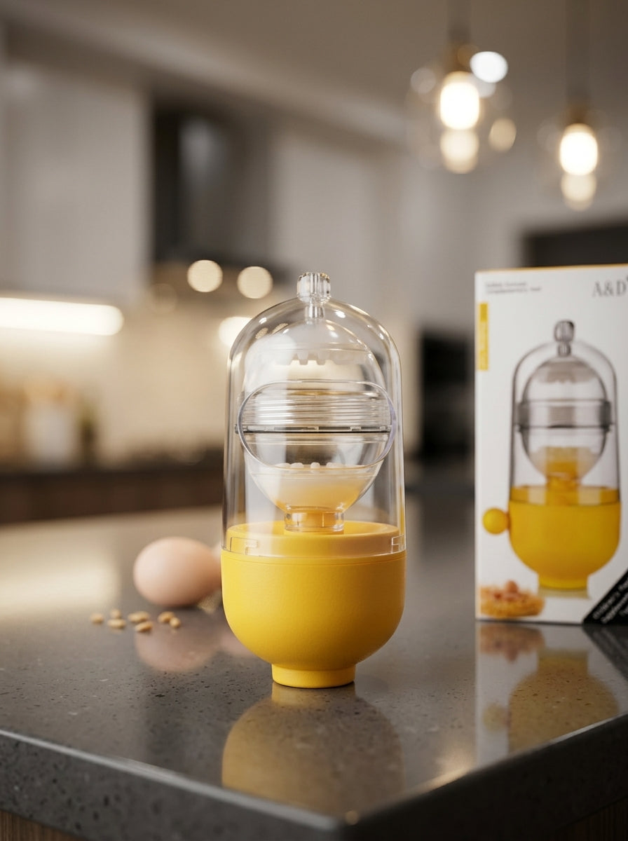 Manual Golden Egg Maker & Scrambler - Hand-Powered Hard Boiled Egg Shaker Kitchen Tool